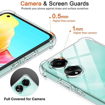 Custodia per Oppo A78 4G, Techsuit, Shockproof Clear, Trasparente