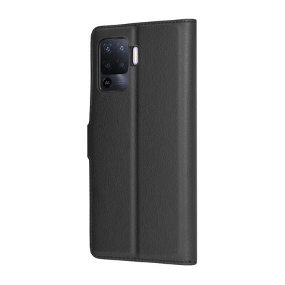 Custodia per Oppo A94 / Reno5 Lite, Techsuit, Leather Folio, Nera