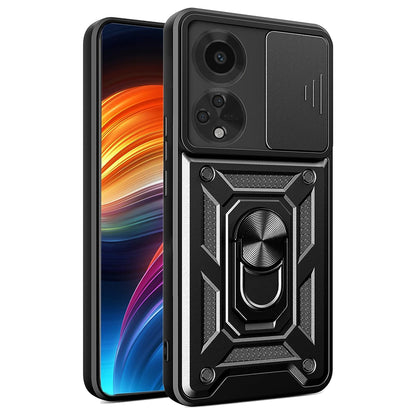 Custodia per Oppo A98, Techsuit, CamShield, Nera