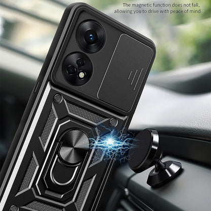 Custodia per Oppo A98, Techsuit, CamShield, Nera