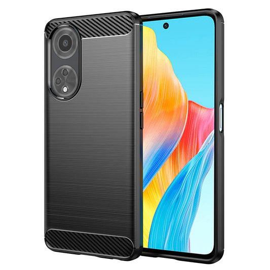 Custodia per Oppo A98, Techsuit, Carbonio, Nera
