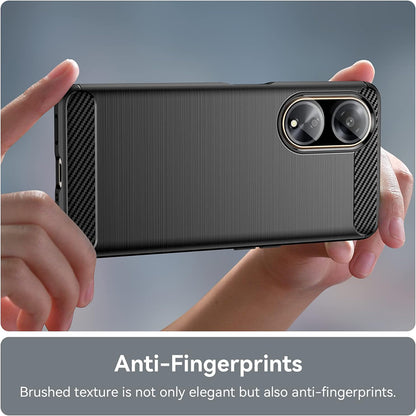 Custodia per Oppo A98, Techsuit, Carbonio, Nera