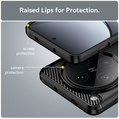 Custodia per Oppo Find X8 Pro, Techsuit, Carbonio, Nera