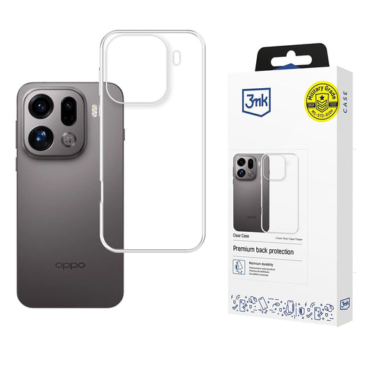 Custodia per Oppo Find X9 Pro, 3MK, Clear, Trasparente