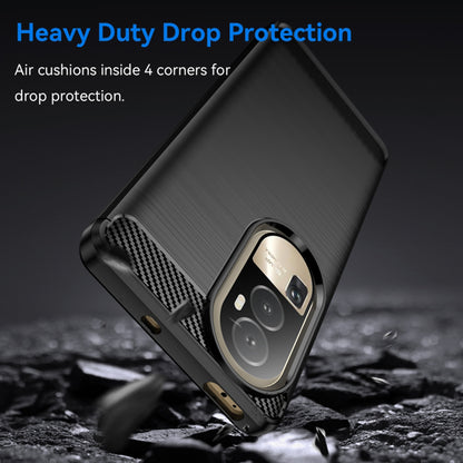 Custodia per Oppo Reno10 / Reno10 Pro, Techsuit, Carbonio, Nera