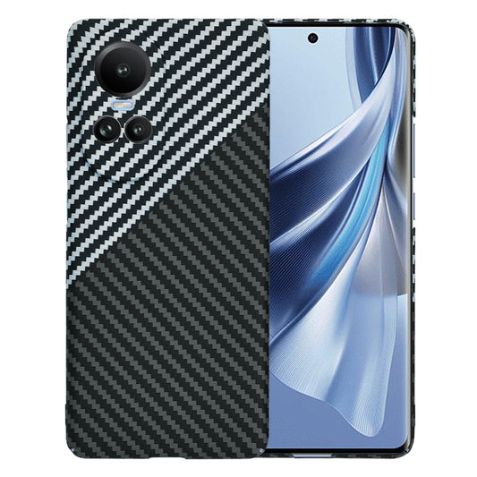 Custodia per Oppo Reno10 / Reno10 Pro, Techsuit, Carbonite FiberShell, Nero Grigio