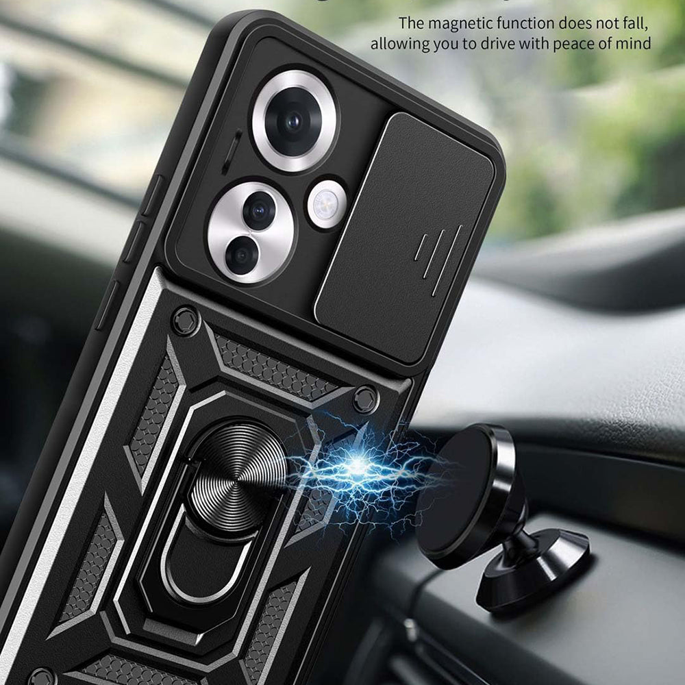 Custodia per Oppo Reno11 F, Techsuit, CamShield, Nera
