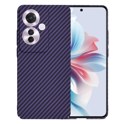 Custodia per Oppo Reno11 F, Techsuit, Carbonite FiberShell, Viola