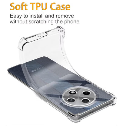 Custodia per Oppo Reno12 FS 5G / Reno12 FS 4G / Reno12 F 4G / Reno12 F, Techsuit, Shockproof Clear, Trasparente
