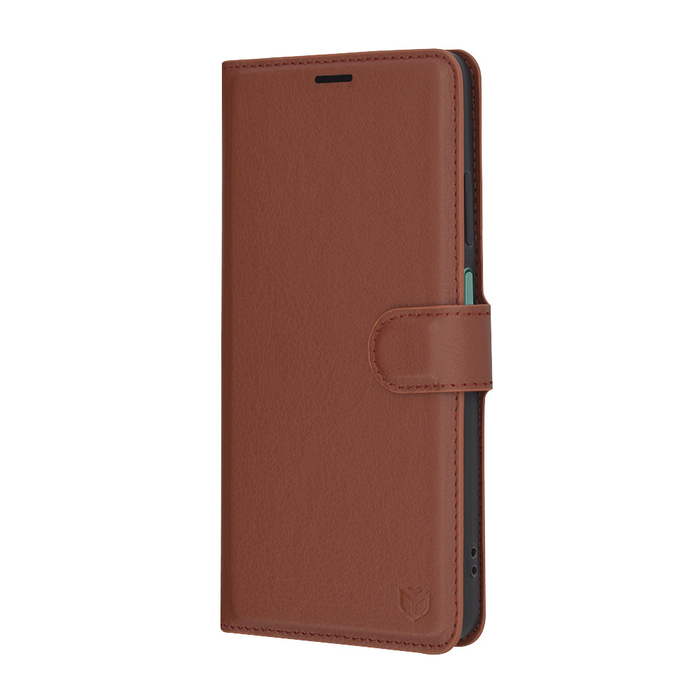 Custodia per Oppo Reno12 FS 5G / Reno12 FS 4G / Reno12 F 4G / Reno12 F, Techsuit, Leather Folio, Marrone