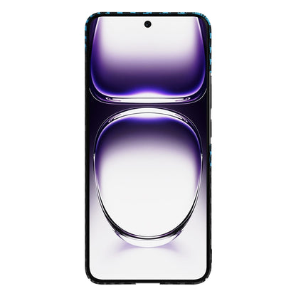 Custodia per Oppo Reno12, Techsuit, Carbonite FiberShell, Nero Bleu