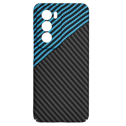 Custodia per Oppo Reno12, Techsuit, Carbonite FiberShell, Nero Bleu