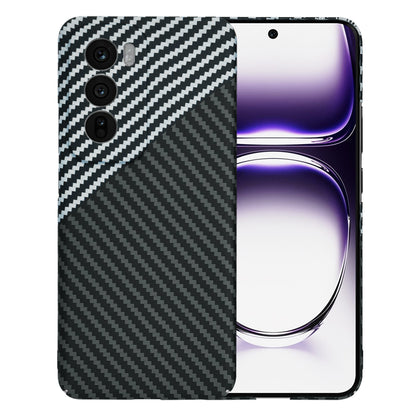 Custodia per Oppo Reno12, Techsuit, Carbonite FiberShell, Nero Grigio