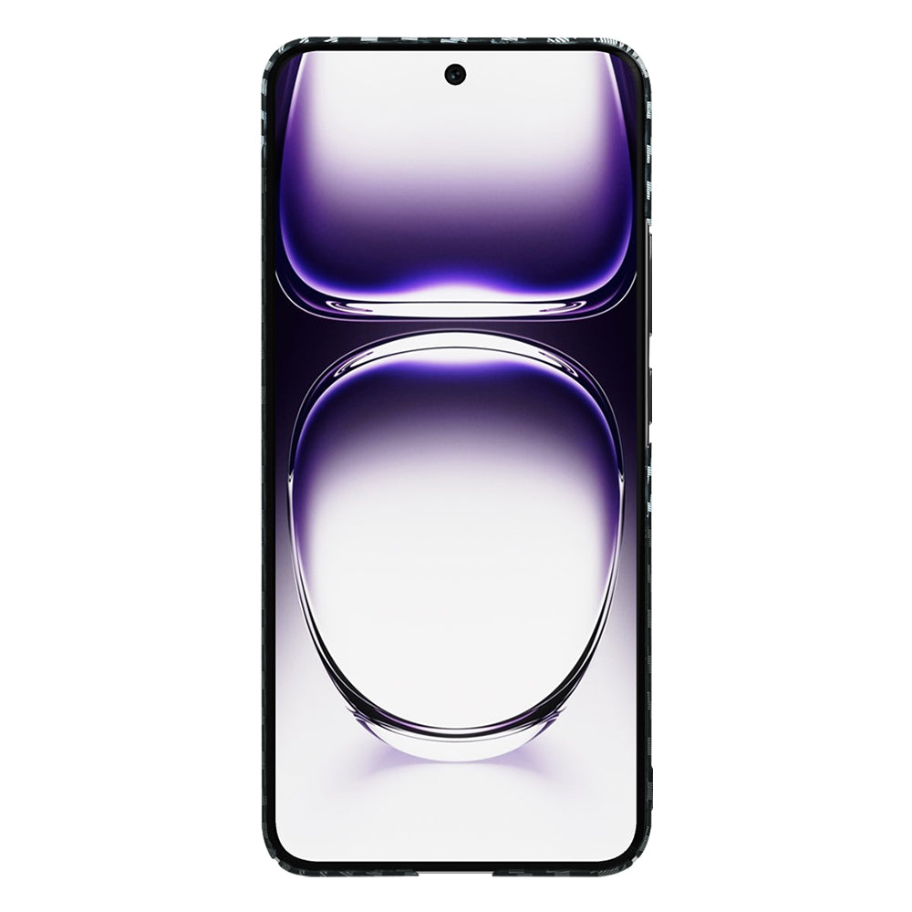 Custodia per Oppo Reno12, Techsuit, Carbonite FiberShell, Nero Grigio