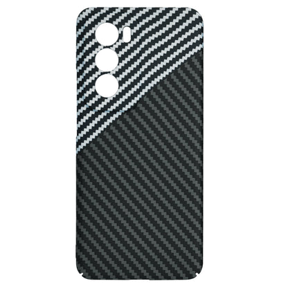 Custodia per Oppo Reno12, Techsuit, Carbonite FiberShell, Nero Grigio