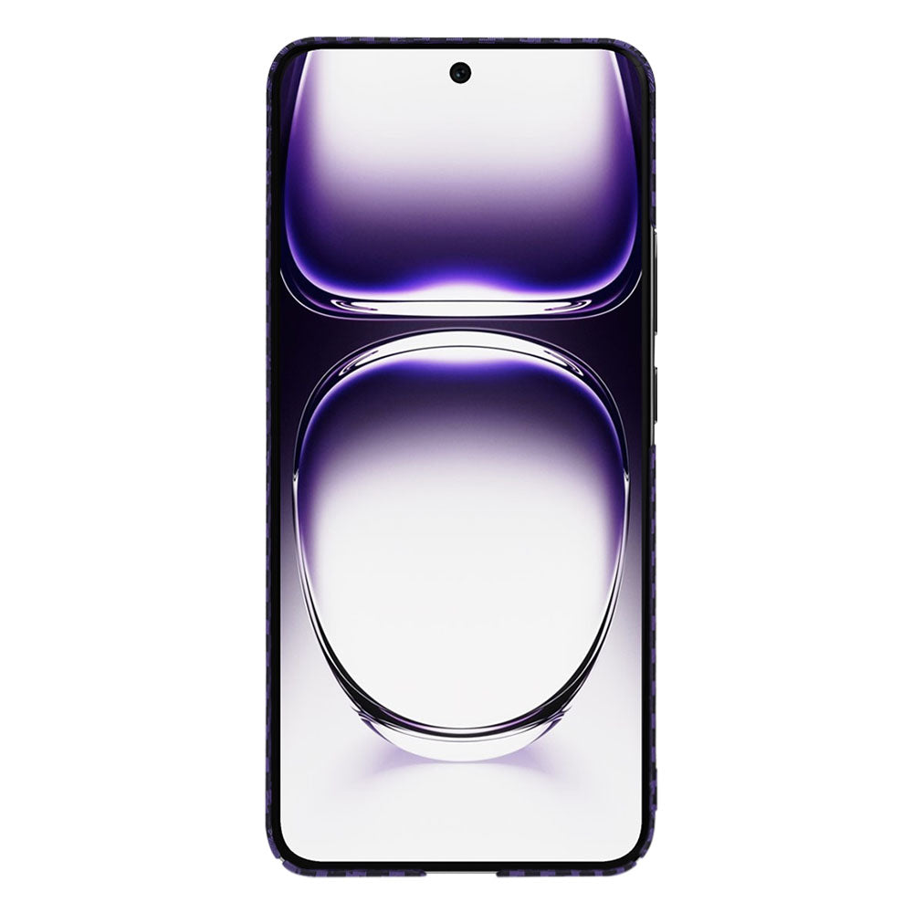 Custodia per Oppo Reno12, Techsuit, Carbonite FiberShell, Viola