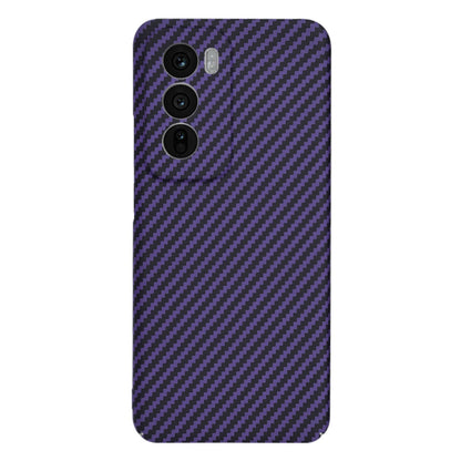 Custodia per Oppo Reno12, Techsuit, Carbonite FiberShell, Viola