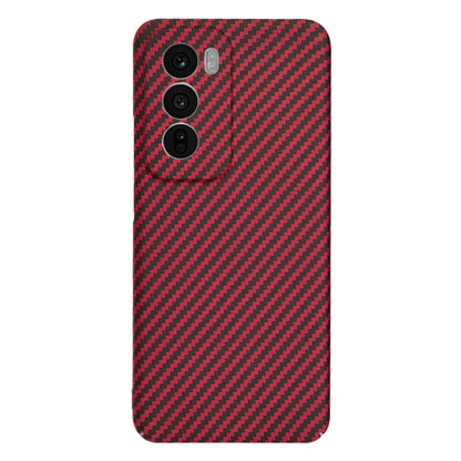 Custodia per Oppo Reno12, Techsuit, Carbonite FiberShell, Rossa