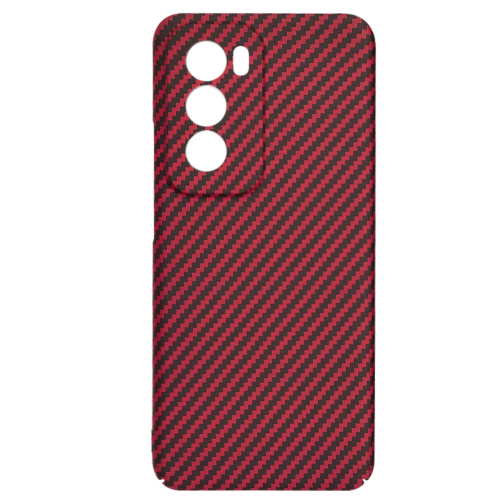 Custodia per Oppo Reno12, Techsuit, Carbonite FiberShell, Rossa