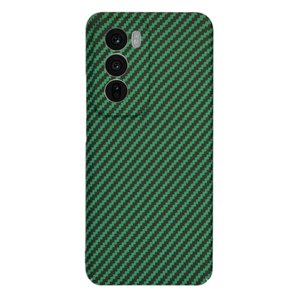 Custodia per Oppo Reno12, Techsuit, Carbonite FiberShell, Verde