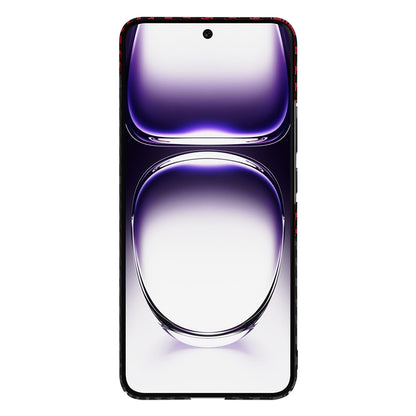 Custodia per Oppo Reno12, Techsuit, Carbonite FiberShell, Nero Rosso