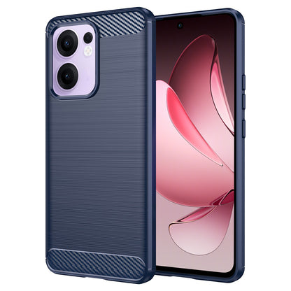 Custodia per Oppo Reno13 FS 5G / Reno13 F 4G / Reno13 F, Techsuit, Carbonio, Blu