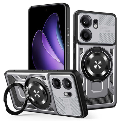 Custodia per Oppo Reno13 FS 5G / Reno13 F 4G / Reno13 F, Techsuit, RuggedCam, Grigio
