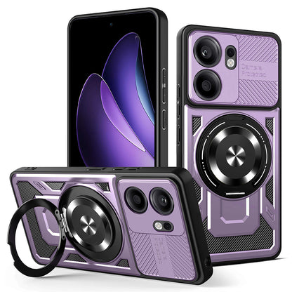 Custodia per Oppo Reno13 FS 5G / Reno13 F 4G / Reno13 F, Techsuit, RuggedCam, Viola