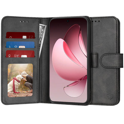 Custodia per Oppo Reno13 Pro, Techsuit, Diary Book, Nera