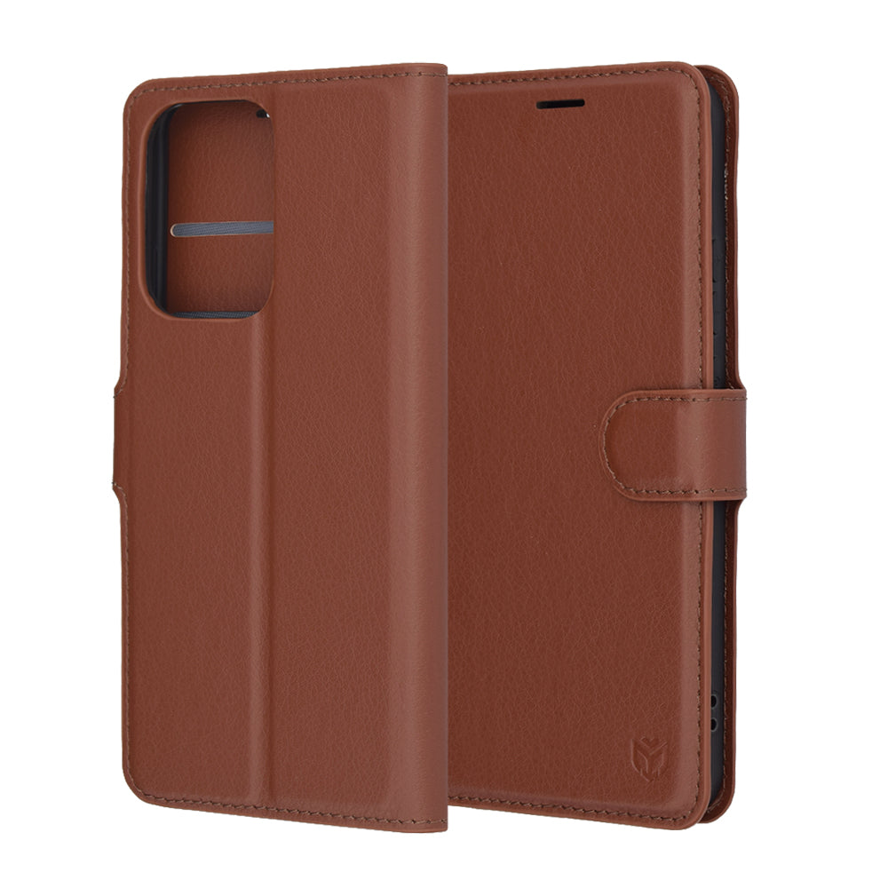 Custodia per Oppo Reno13 Pro, Techsuit, Leather Folio, Marrone