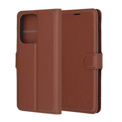 Custodia per Oppo Reno13 Pro, Techsuit, Leather Folio, Marrone