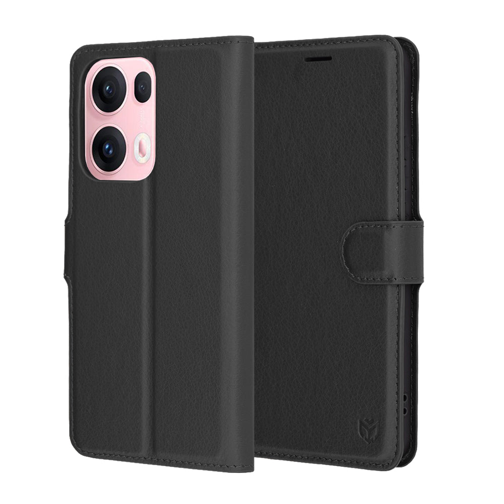 Custodia per Oppo Reno13 Pro, Techsuit, Leather Folio, Nera