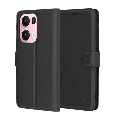 Custodia per Oppo Reno13 Pro, Techsuit, Leather Folio, Nera