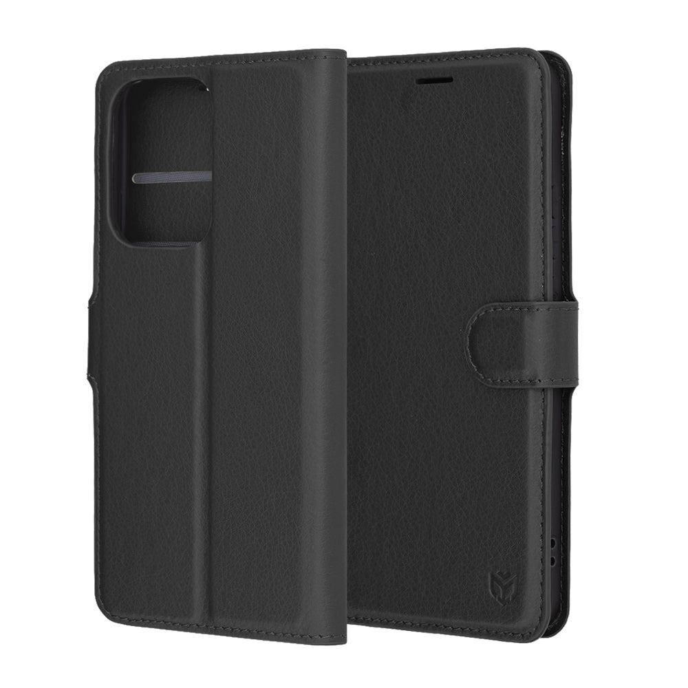 Custodia per Oppo Reno13 Pro, Techsuit, Leather Folio, Nera