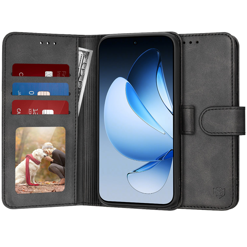 Custodia per Oppo Reno13, Techsuit, Diary Book, Nera