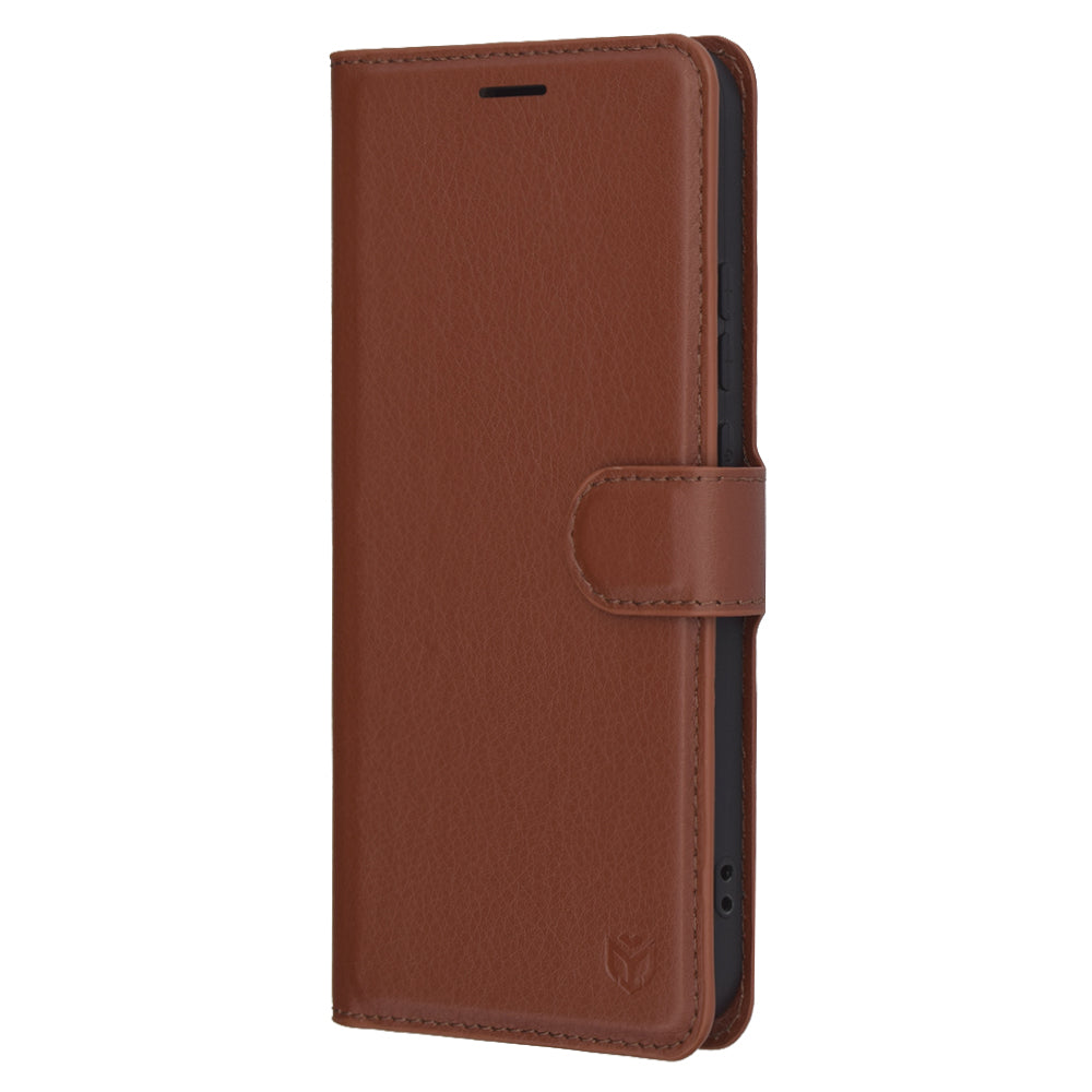 Custodia per Oppo Reno13, Techsuit, Leather Folio, Marrone