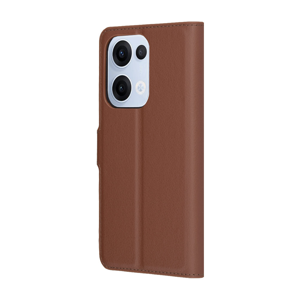 Custodia per Oppo Reno13, Techsuit, Leather Folio, Marrone