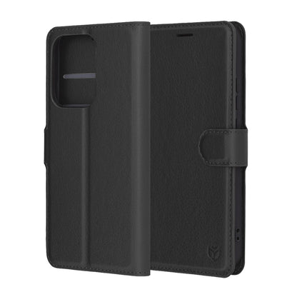Custodia per Oppo Reno13, Techsuit, Leather Folio, Nera