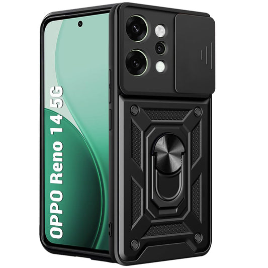 Custodia per Oppo Reno14, Techsuit, CamShield, Nera