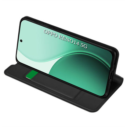 Custodia per Oppo Reno14, Techsuit, Magskin Book, Nera