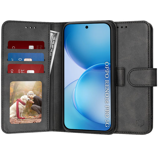 Custodia per Oppo Reno16 Pro, Techsuit, Diary Book, Nera