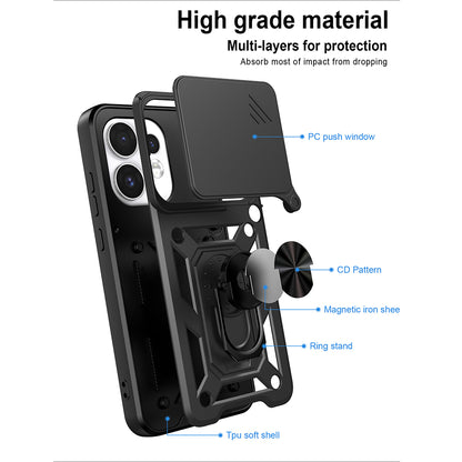 Custodia per Oppo Reno16 / Reno16 Pro, Techsuit, CamShield, Blu
