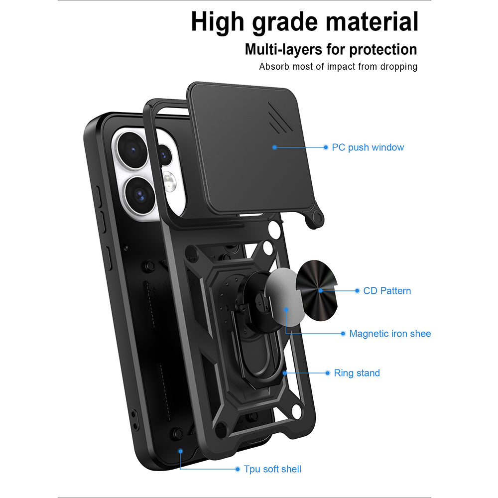 Case for Oppo Reno16 / Reno16 Pro, Techsuit, CamShield, Gold