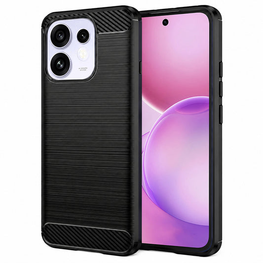 Custodia per Oppo Reno16 / Reno16 Pro, Techsuit, Carbonio, Nera