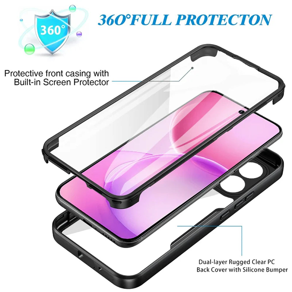 Custodia per Oppo Reno16 / Reno16 Pro, Techsuit, ColorVerse 360, Nera