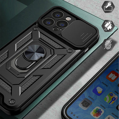 Custodia per Oppo Reno6 5G, Techsuit, CamShield, Nera