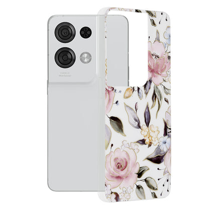 Custodia per Oppo Reno8 Pro, Techsuit, Marble, Bianca