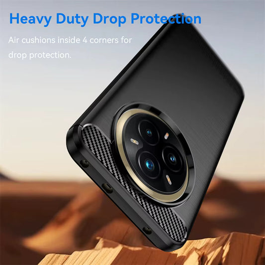 Custodia per Realme 14 Pro+, Techsuit, Carbonio, Nera