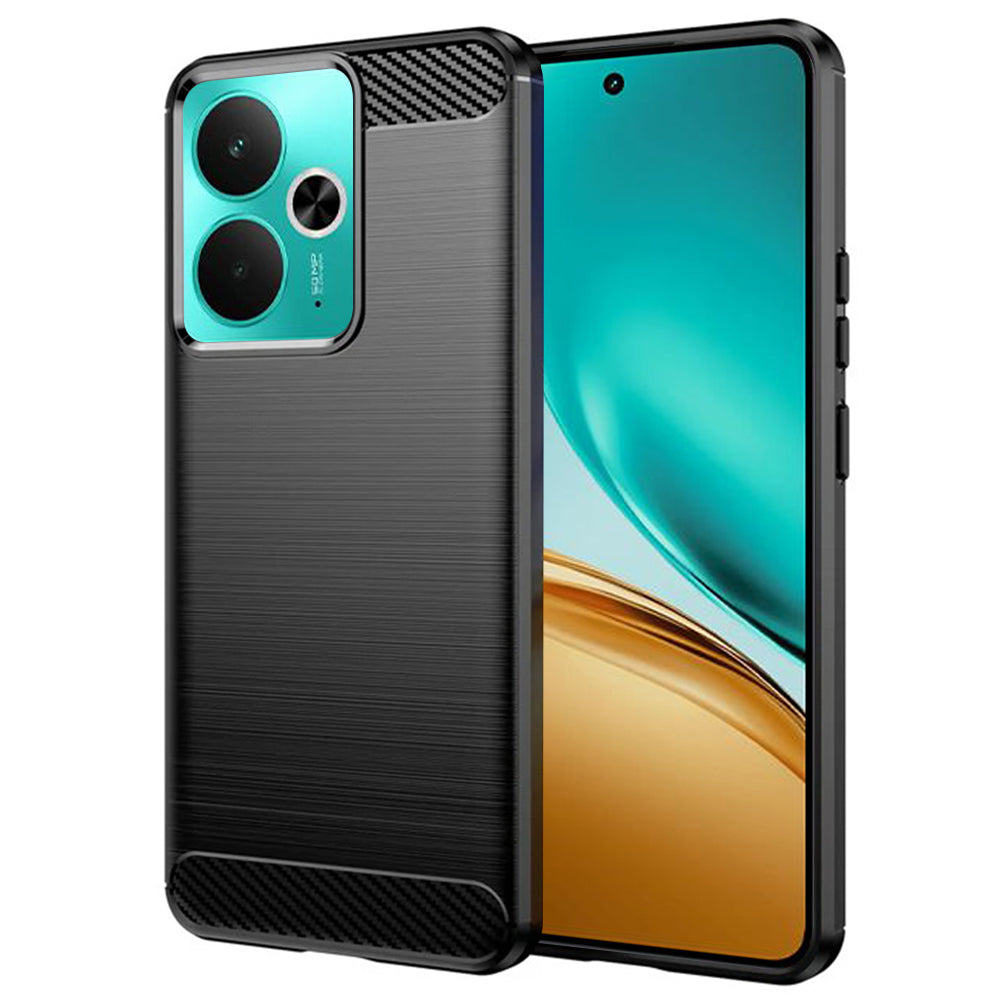 Custodia per Realme 14T / 14, Techsuit, Carbonio, Nera