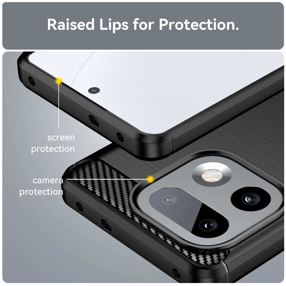 Custodia per Realme 16 Pro+, Techsuit, Carbonio, Nera